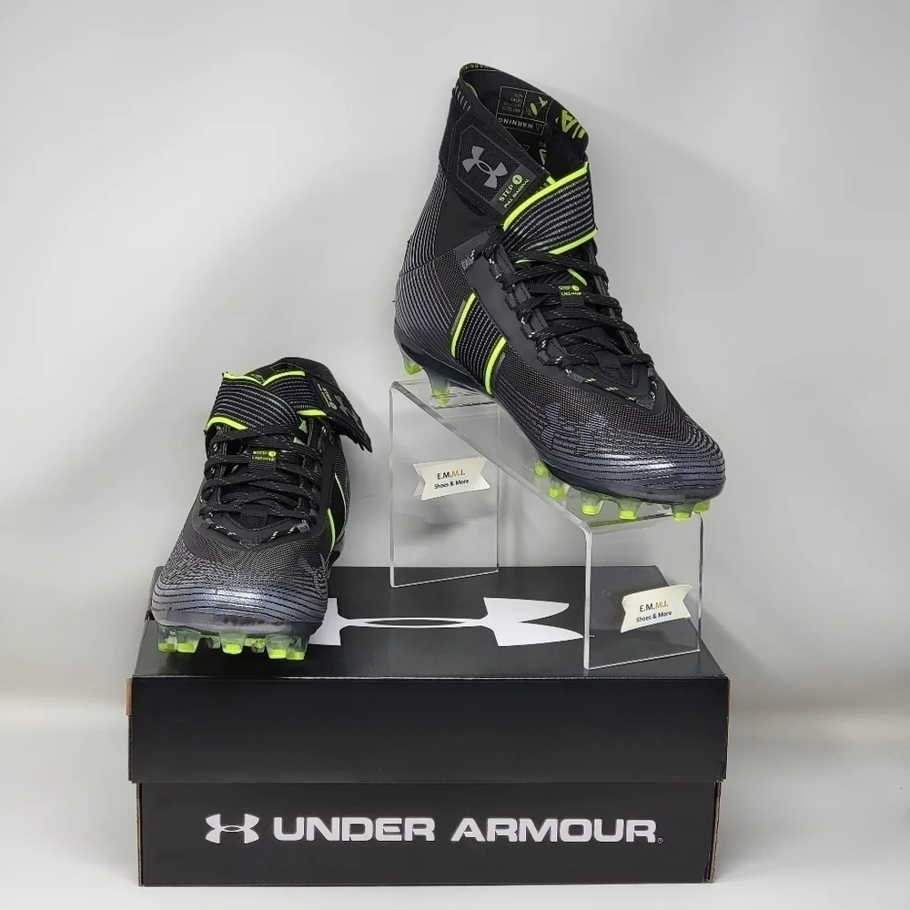 Under Armour UA Highlight MC 3023716-004 Football Cleats Blk/Grey Men Sz Multi